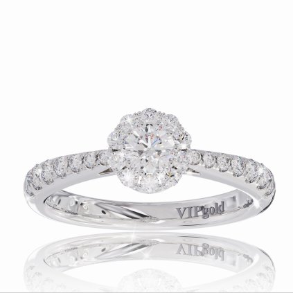 Diamantový prsteň Mirabelle z bieleho zlata 14K