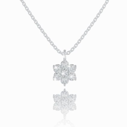 Celebrity with a flower, 14K white gold