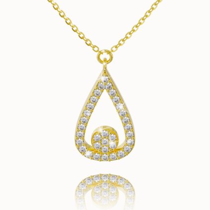 Women's Balance necklace made of 14K yellow gold