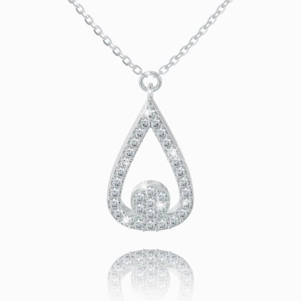 Women's Balance necklace made of 14K white gold