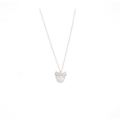 Celebrity pearl with bow, 14K white gold