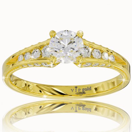 Zásnubný prsteň v žltom zlate SW336-62103z