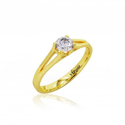 Zlatý prsteň R2767z žlté zlato