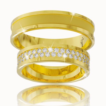 Svadobné obrúčky 7528 - žlté zlato