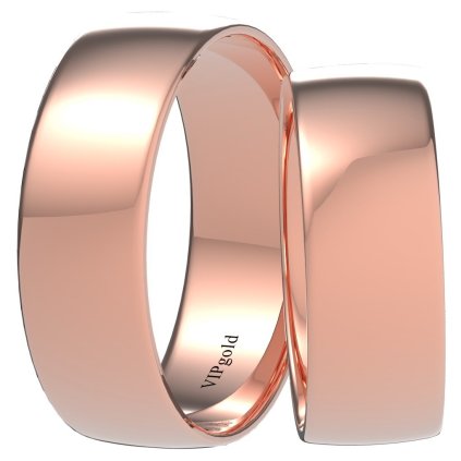 Svadobné obrúčky 9002/7 - červené zlato