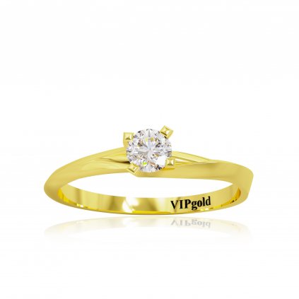 Zásnubný prsteň  s briliantmi zo žltého zlata R0563-58836z