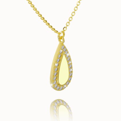 Elegant drop necklace, 14K yellow gold