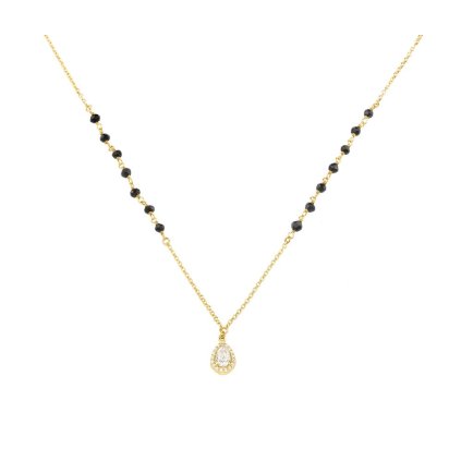 Gold necklace with spinels in 14K yellow gold