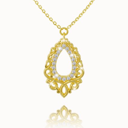 Chain with pendant made of yellow 14K gold