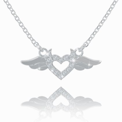 Celebritka Wild Heart z bieleho 14K zlata