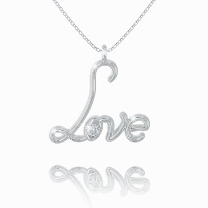 Celebritka Love z bieleho 14K zlata