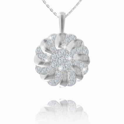 Celebrity sun in white gold, 14K