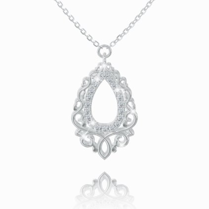 14K white gold pendant chain