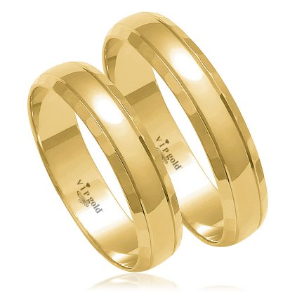 Svadobné obrúčky O8128 - žlté zlato