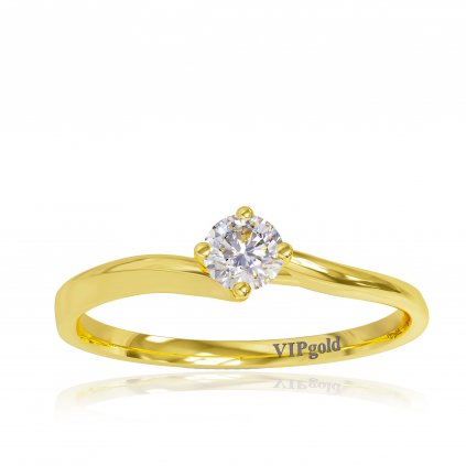Zásnubný prsteň s briliantmi v žltom zlate R330-58949z