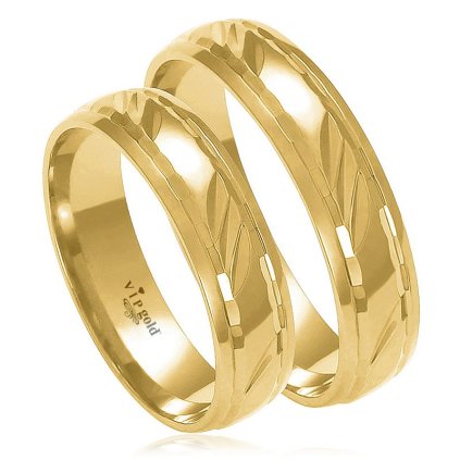 Svadobné obrúčky A8249 - žlté zlato