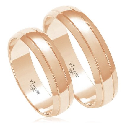 Svadobné obrúčky A-8331 - červené zlato