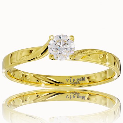 Zlatý prsteň R2962z žlté zlato