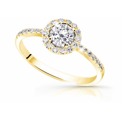 Zásnubný prsteň zo žltého zlata17845