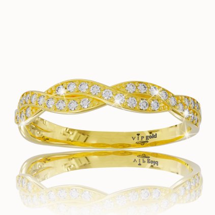 Zlatý prsteň 14K žlté zlato