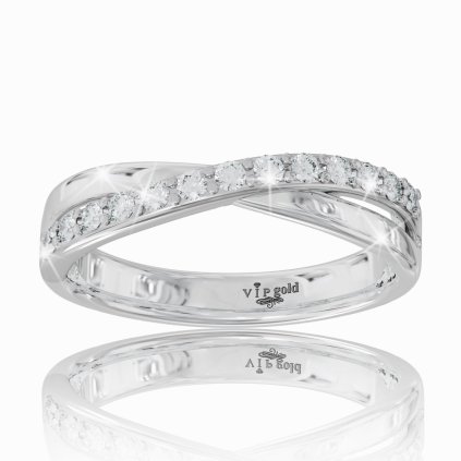 Diamantový prsteň Alessia v bielom zlate 14K