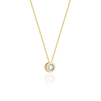 Delicate celebrity with a diamond, 14K yellow gold