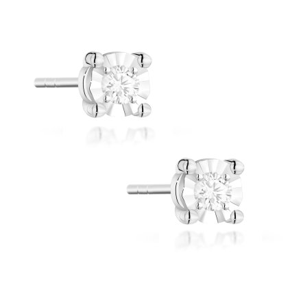 VIPgold zlate nausnice s diamantmi biele zlato