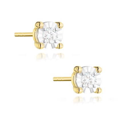 VIPgold zlate nausnice s diamantmi zlte zlato