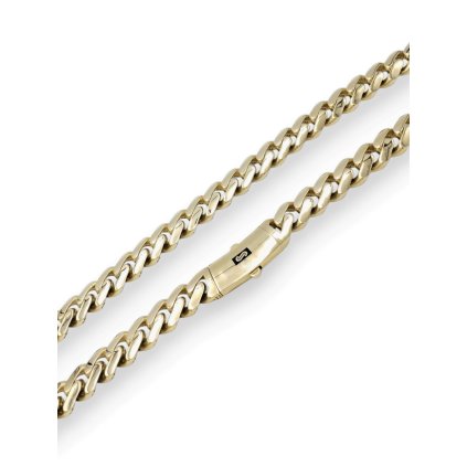 Cuban link gold chain made of 14K yellow gold