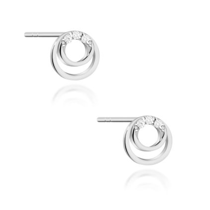 VIPgold diamantove jemne nausnice z bieleho zlata