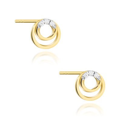 VIPgold diamantove jemne nausnice zo zlteho zlata