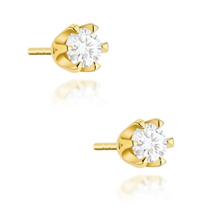 VIPgold zlate nausnice s lab grown diamantmi zlte zlato