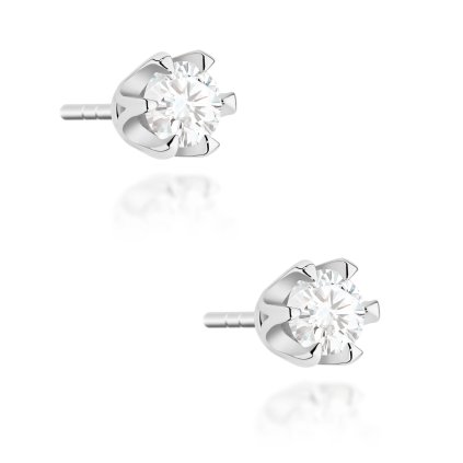 VIPgold zlate nausnice s lab grown diamantmi biele zlato 1