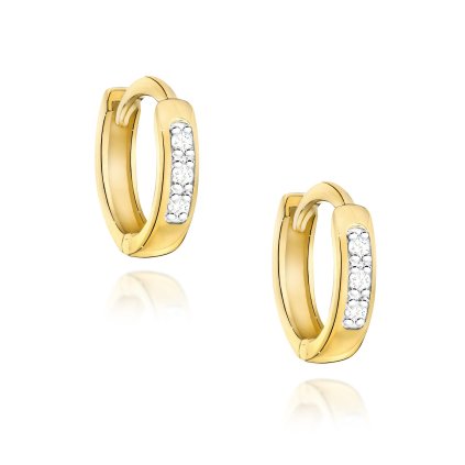 VIPgold zlate diamantove nausnice kruhy zo zlteho zlata