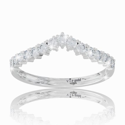 Diamantový prsteň Vivian v bielom zlate 14K