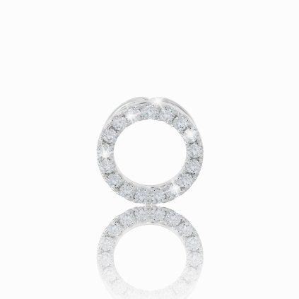 Diamond ring pendant in 14K white gold