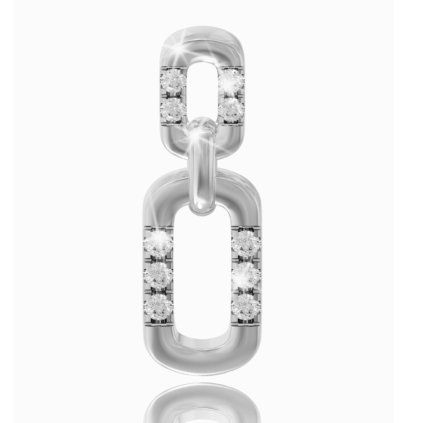 14K white gold diamond pendant