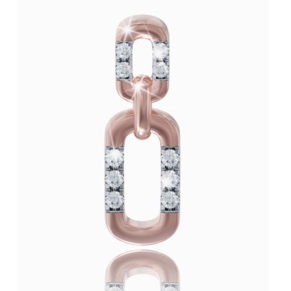 14K rose gold diamond pendant