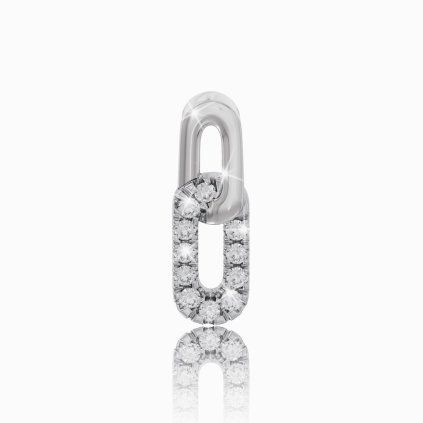 14K white gold diamond pendant