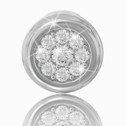 14K white gold diamond pendant