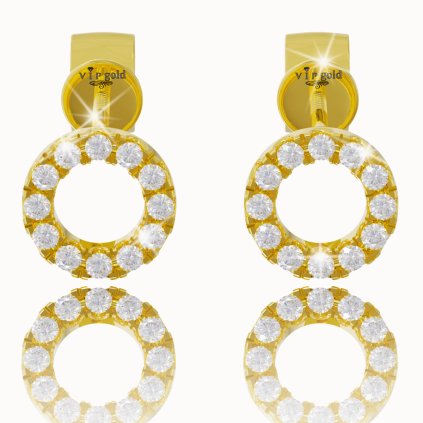 Diamantové minimalistické náušnice zo žltého 14K zlata