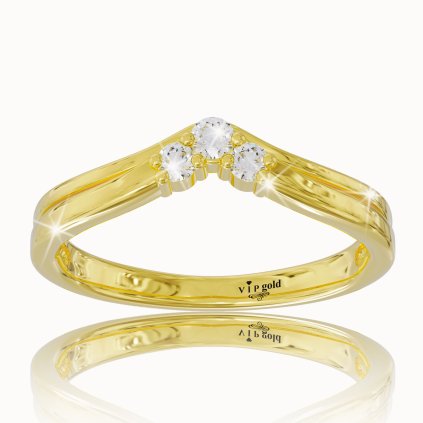 VIPgold zlatý prsteň R35945 zlte zlato