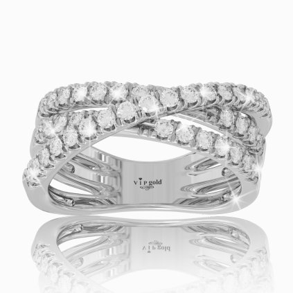 VIPgold zlatý prsteň R35902 biele zlato