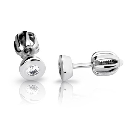 VIPgold minimalisticke nausnice z bieleho zlata