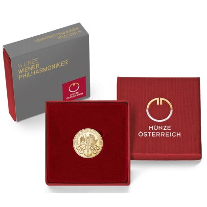 Zlata minca Wiener Philharmoniker 1 4 Unze