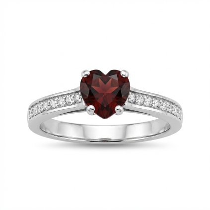 VIPgold romantick prsten s granatom