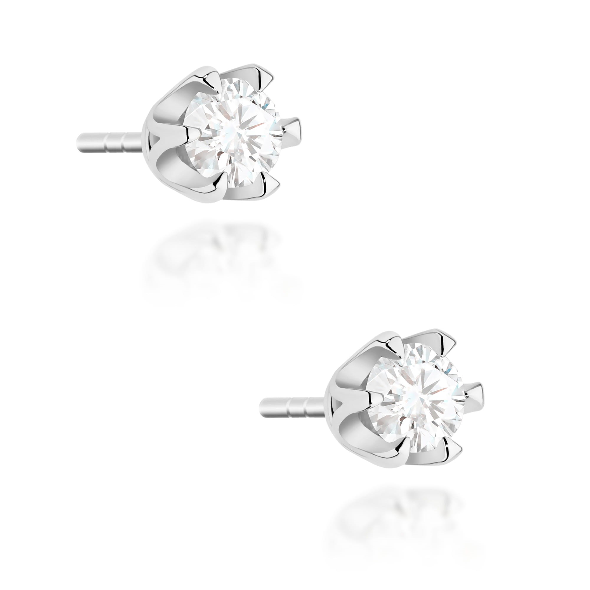 Zlaté náušnice s lab diamantmi ER343b