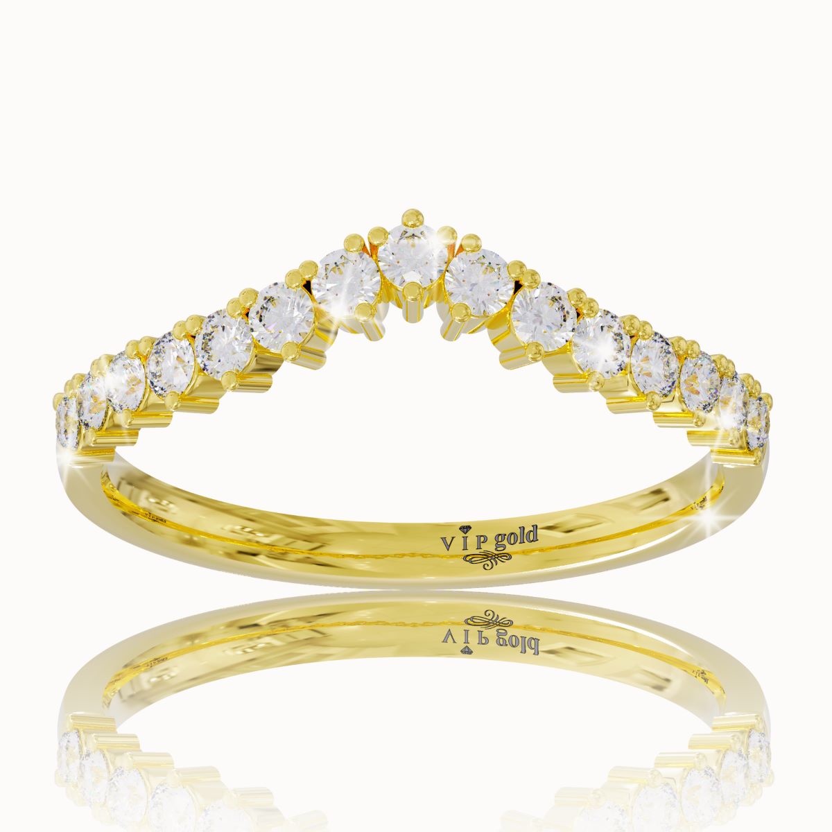 VIPgold Diamantový prsteň Vivian v žltom zlate 14K