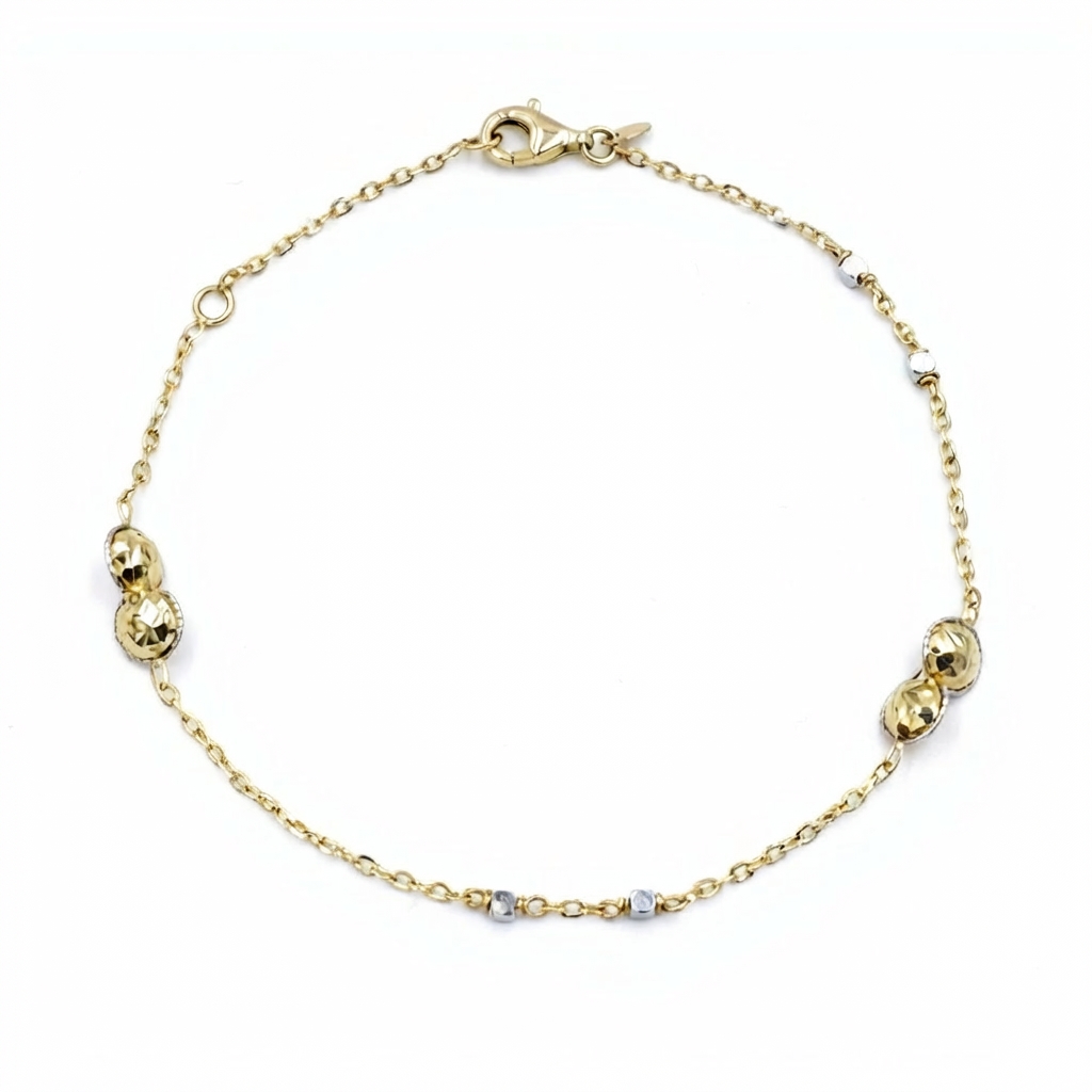 Elegantný náramok zo žltého zlata, 14K