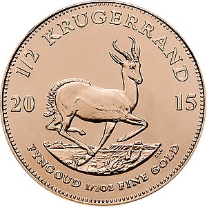 Zlatá minca Krügerrand 1/2 oz 15,55g
